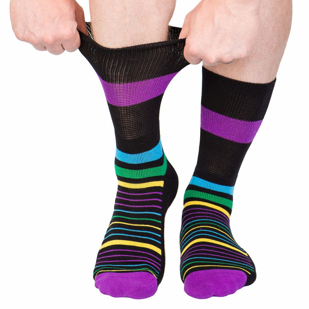Diabetic Socks - Multi Stripes