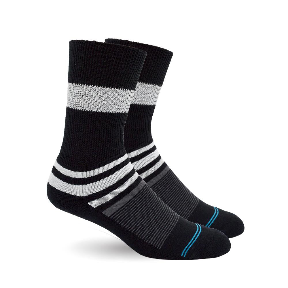 Black Stripe Diabetic Socks for Men, Diabetic Socks For Women, Neuropathy, Non Binding, Seamless