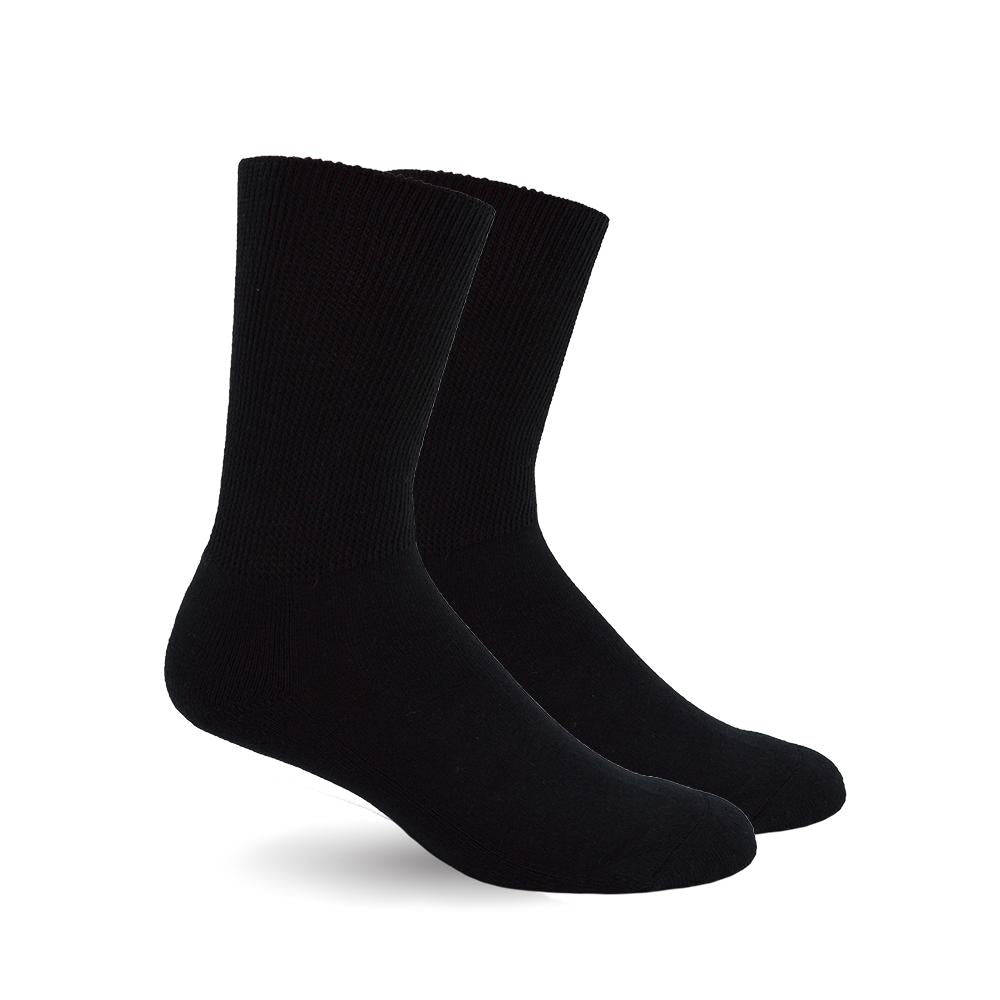 Diabetic Socks for Men, Diabetic Socks For Women, Neuropathy, Non Binding, Seamless - Solid Black