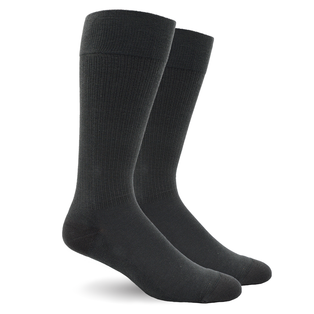 Solid Grey Cotton Compression Socks