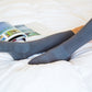 Solid Grey Cotton Compression Socks