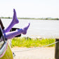 Space Dyed Purple/Blue Cotton Compression Socks