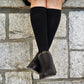 Solid Black Cotton - Medical Compression Socks