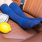 Solid Navy Cotton Compression Socks