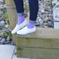 Space Dyed Purple/Blue Cotton Compression Socks