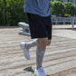 Space Dyed Grey/White Cotton Compression Socks