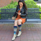 Stripe Cotton Teal - Medical Compression Socks