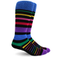 Stripe Cotton Black Multi Compression Socks