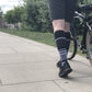 Stripe Cotton Black/Grey Compression Socks