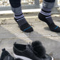 Stripe Cotton Black/Grey Compression Socks
