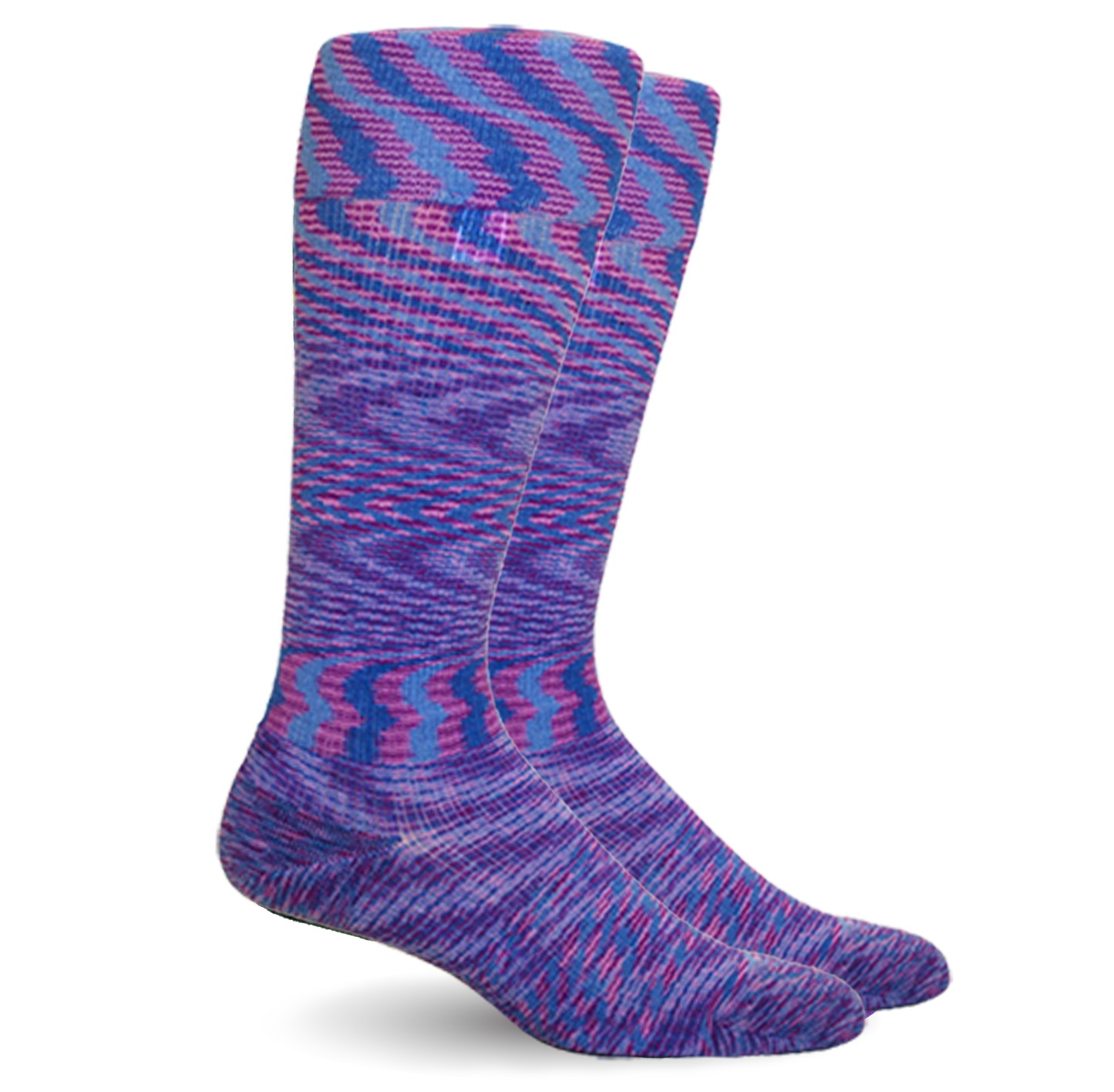 Space Dyed Purple/Blue Cotton Compression Socks