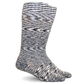 Space Dyed Grey/White Cotton Compression Socks