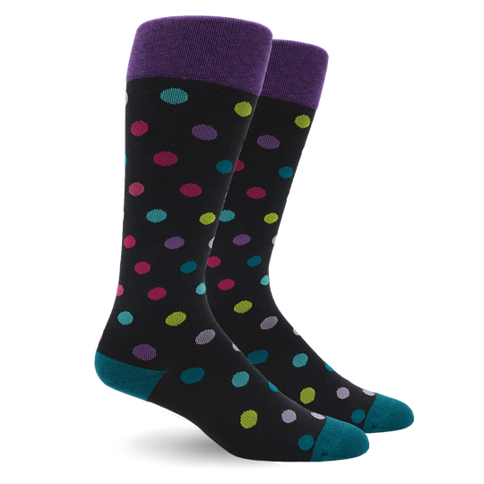 Polka Dot Multi Color Cotton Compression Socks