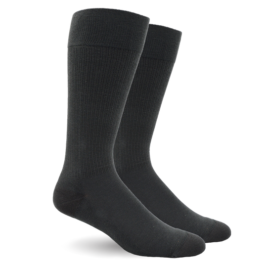 Solid Grey Cotton Compression Socks